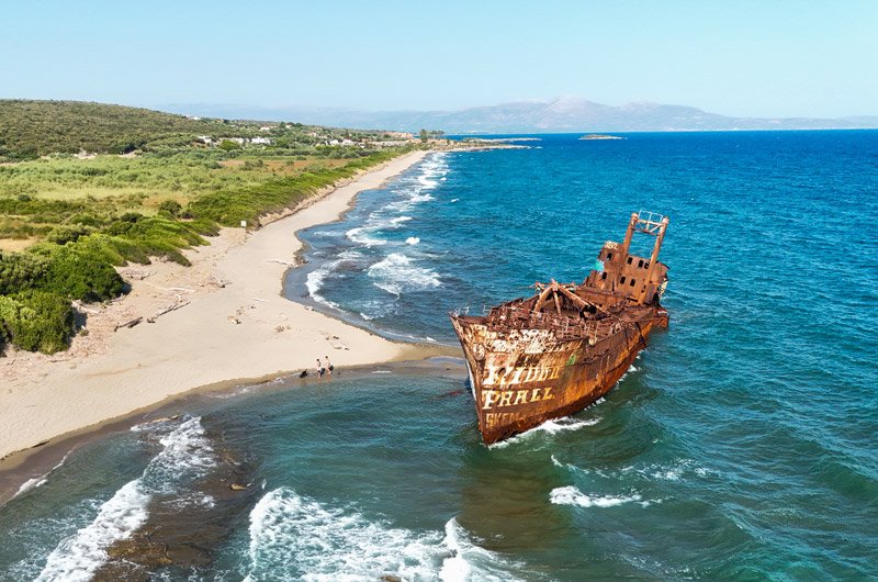 Iconic Dimitrios Shipwreck in Gythio